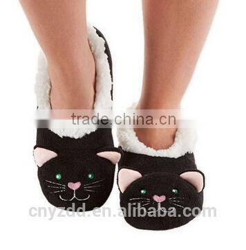 Animal Heads Super Cozy Soft Coral Fleece Lined Footcoverings/Soft Stuffed Footcoverings with Skid Resistant Sole