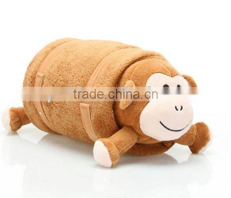 stuffed animal super soft plush monkey baby toys with blanket