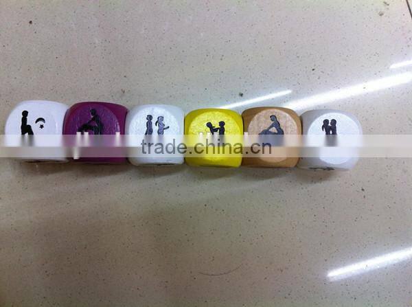 different colored sex erotic wood dice