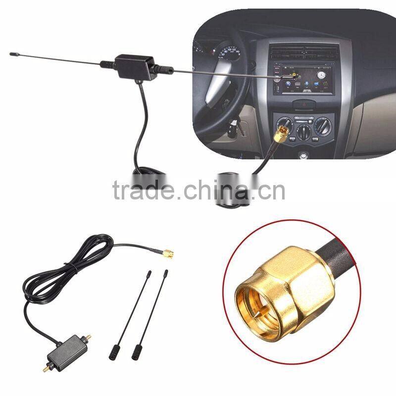 Brand new digital car radio tv antenna outdoor uhf vhf Aerial Connector with Amplifier Power antenna