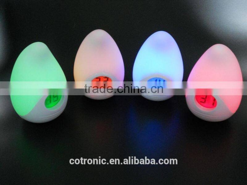 EN71-1-2-3 approval Star Shape Room Thermometer Temperature Displayer LED Color Changing Night Light Lamp for Babies Kids