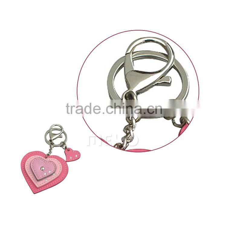 Creative leather metal cartoon key ring for key decoration