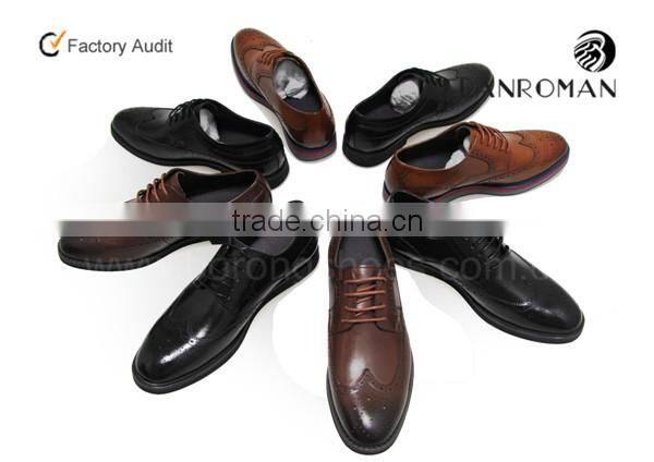 Custom England style genuine cow leather Oxford mature tan men dress shoes