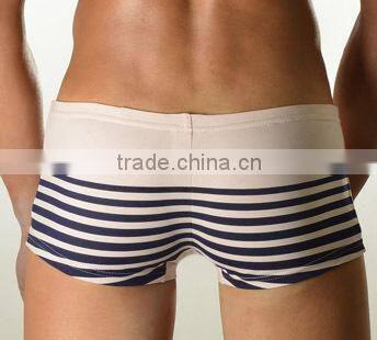 2015 Fashion Stripe Underwear US Navy Breathable Mens boxer Underwear
