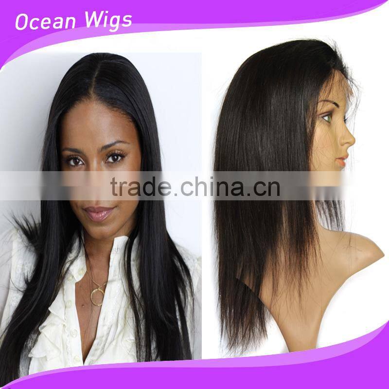 Natural hairline cheap raw virgin remy indian women bohemian hair lace front wig,black color 100% human hair wigs with baby hair
