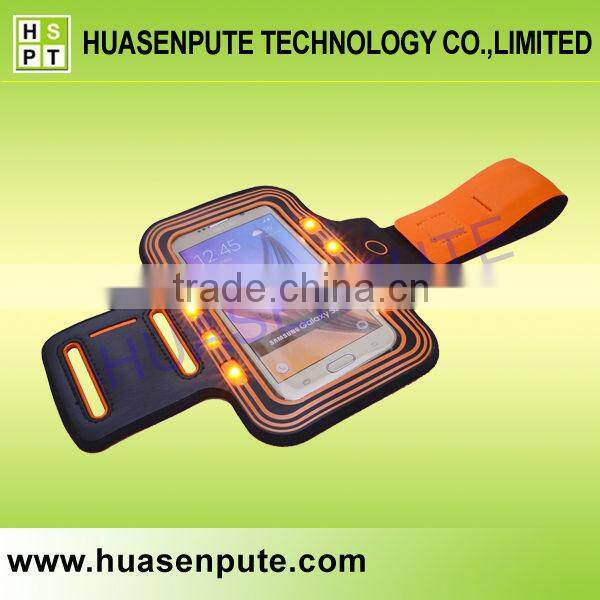 Promotional 5 Inch LED Adjustable Waterproof Neoprene Outdoor Sports Armband For iphone 6