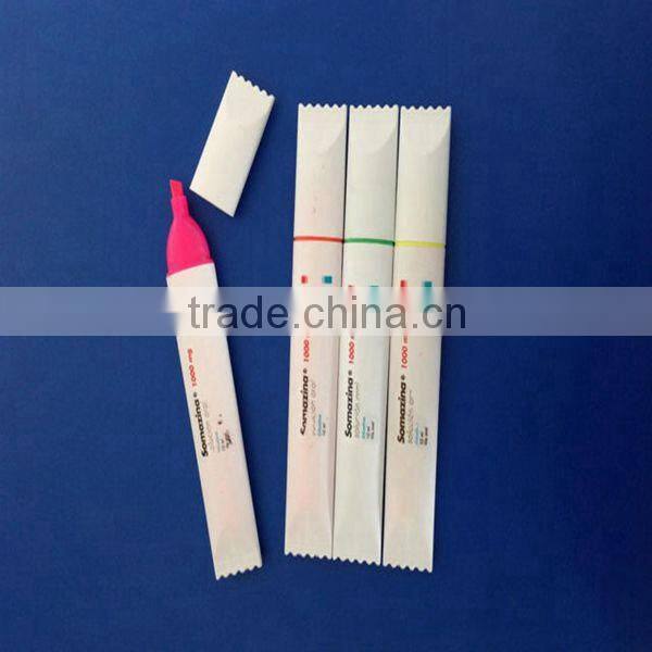 novelty designed promotional office sets fluorescent color highlighter marker pen