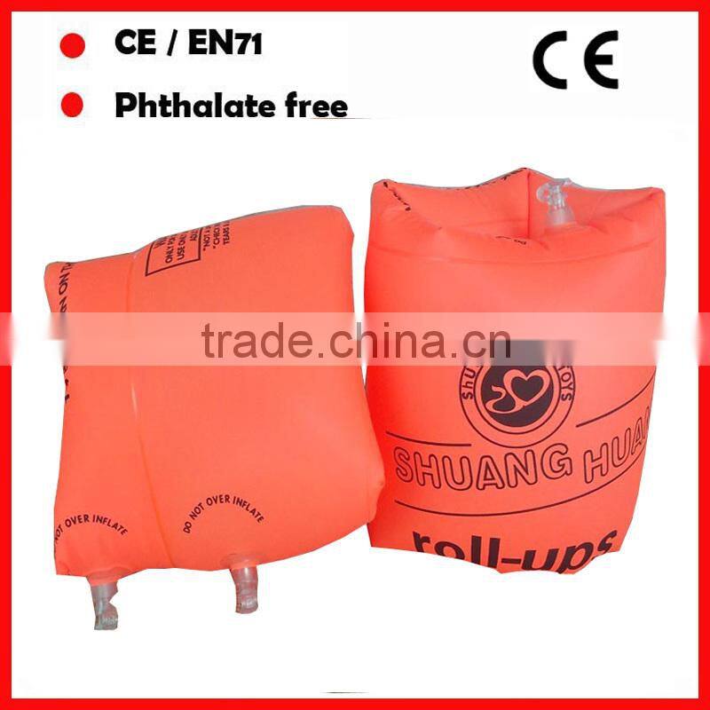PVC roll up pool arm floats inflatable armbands for adults