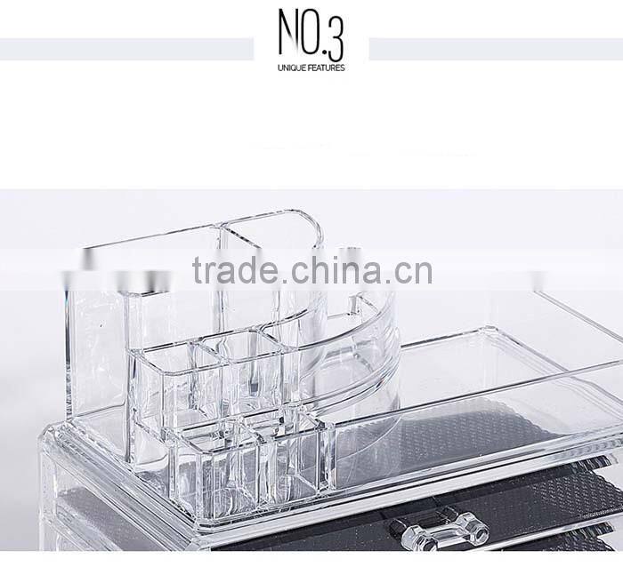 3 tier make up organizer, plexiglass box, acrylic organizer