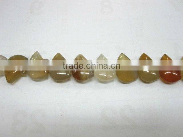 Offer 13 x18mm natural Red Grey Agate bear beads