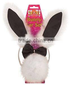 Bunny Ear Headband Set Fancy Dress Costume Hen Party Rabbit H055