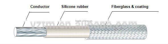 UL3074 fiberglass braid silicone rubber insulation tinned copper wire