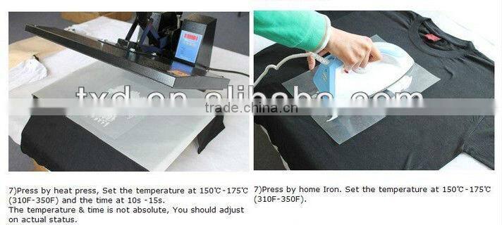 high quality Rose red heat transfer pu sticker for fabric, PU transfer vinyl sticker