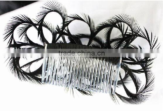 Vogue ladies hair comb fascinator-BLACK