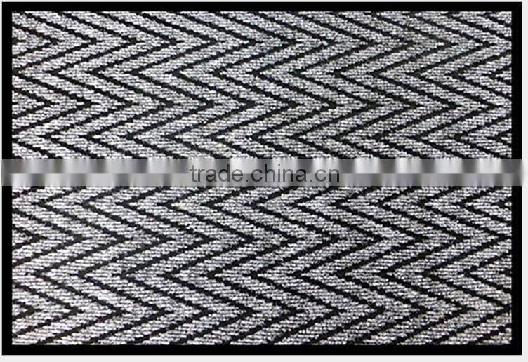 coarse velour jacquard with pvc mat from china