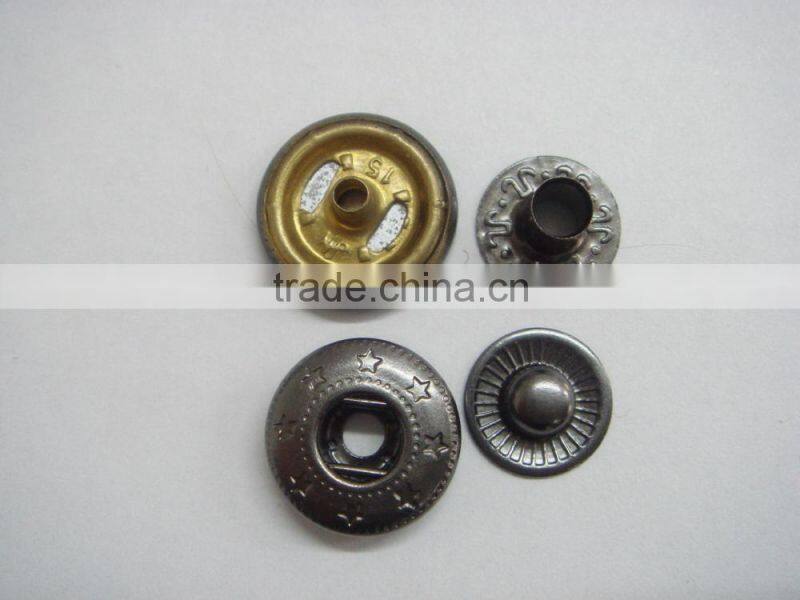 15mm painted blue recordable push snap button