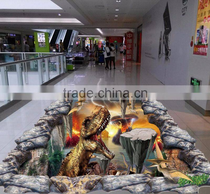 Custom size PP PVC 3d floor advertising