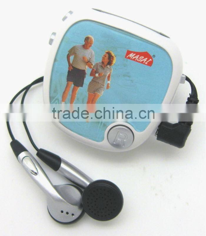 FM Radio Pedometer Small Digital Counter Steps