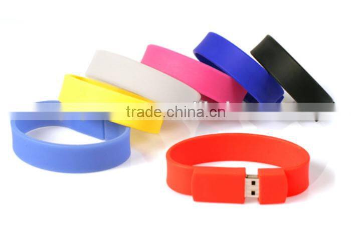 1G-64G silicon wristband usb flash drive bracelet pen drive
