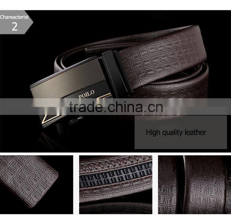 2015 soft brown automatic buckle mens leather belt with cheap price top quality