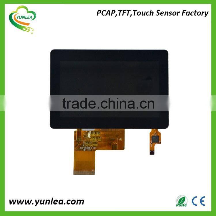 480x272 resolution 4.3" industrial touch screen module with G+G