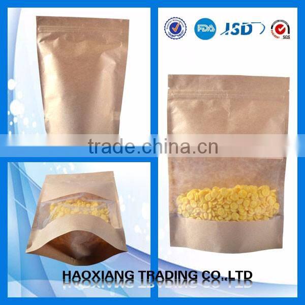Stable quality Ziplock Packaging Bag plastic Kraft Bag stand up zipper bag