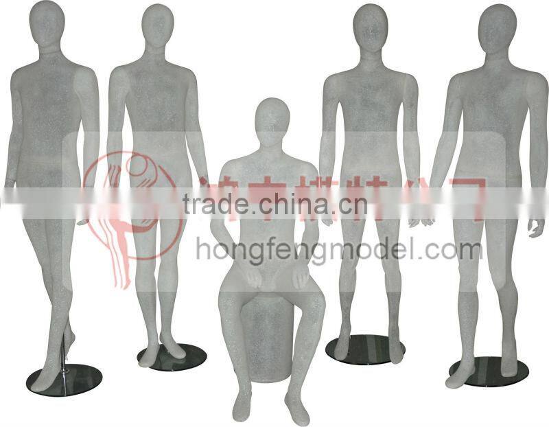silver abstract face FRP male maniquiml/ male manikins/dress form(2011-89