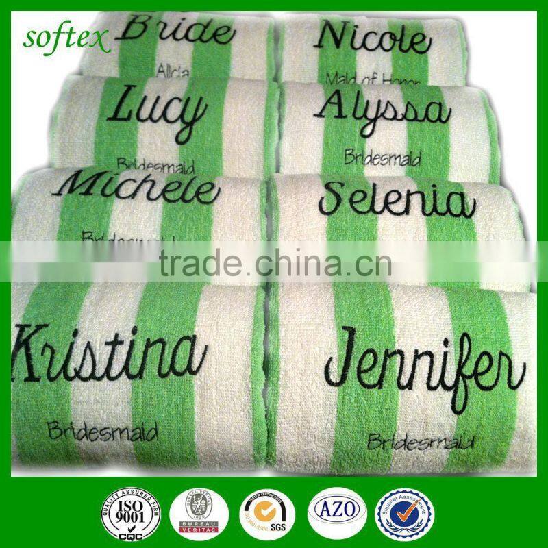 direct buy china cotton personalized striped monogrammed beach towel
