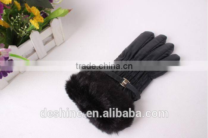 wholesale lady's pu leather gloves ST116