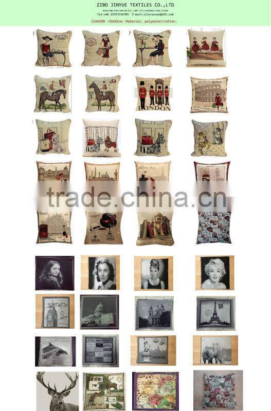 jacquard cushion polycotton cushion for home &hotel decoration &promotion&gift white rose design-37