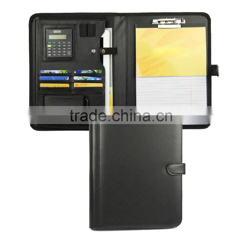 Handmade A4 Leather Portfolio With Calcualtor