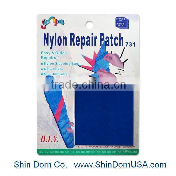 Glueless patches for nylon tent patch kit, self adhesive fabric repair