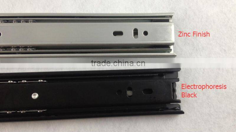 Top quality ball bearing slide side mounting type telescopic drawer channel