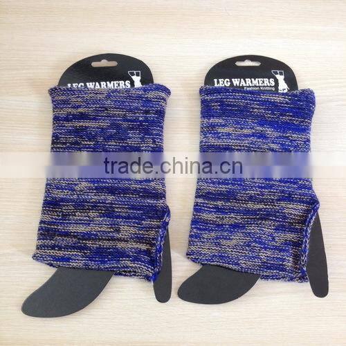 Blue Leg Warmers, Knitted Boot Cuffs, Short Boot Socks, Thick Warm Womens Leg Warmers