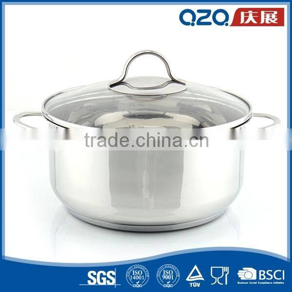 Accept OEM service stainless steel cooking pot set boiling stainless stock pot