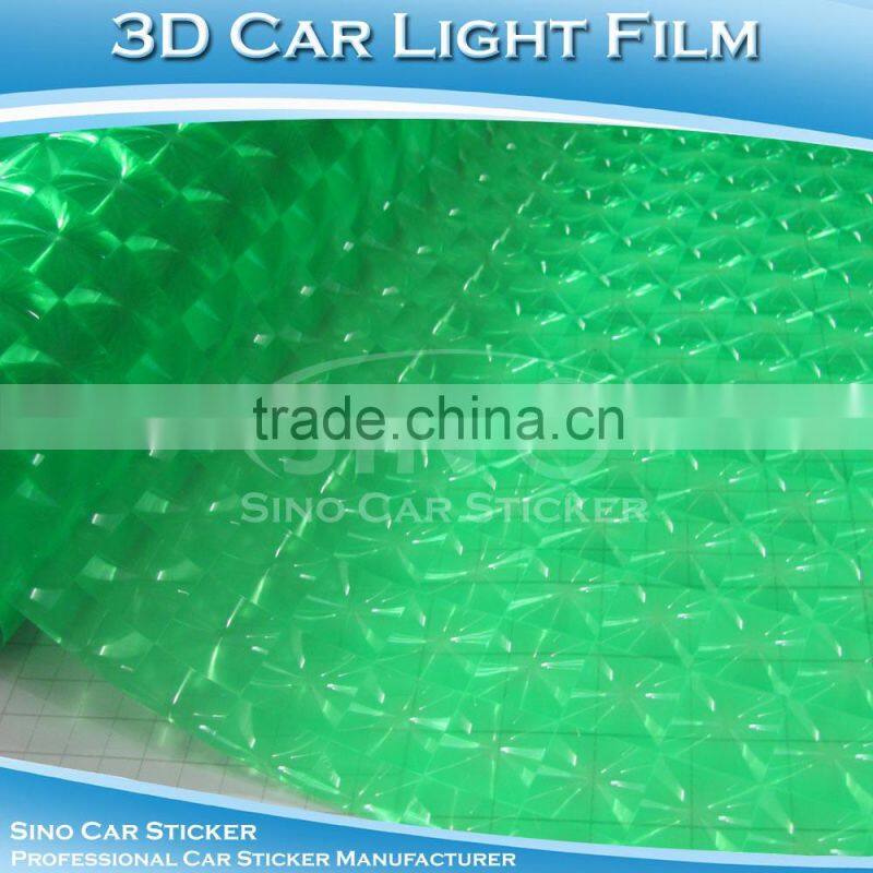 CARLIKE 12"x394" 3D Lens Green Adhesive Film Car Headlight Vinyl