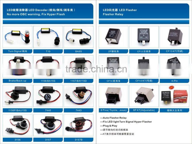 Most popular red bright high power COB car led t10 socket