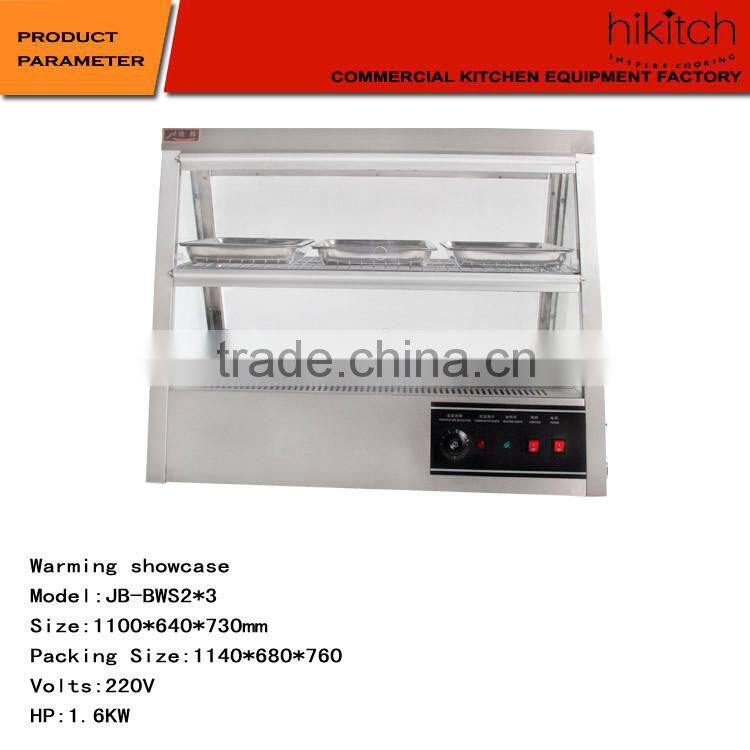 commercial Stainless steel buffet glass display equipment food warmer showcase