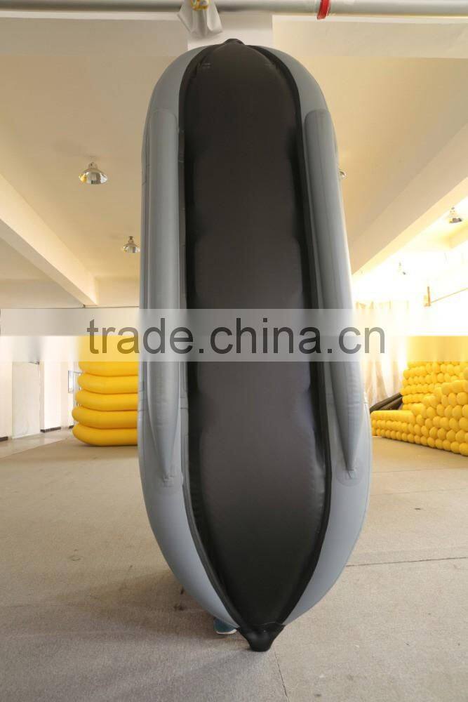 hot!!!(CE) PVC material 12ft 2-passenger inflatable kayak for sale with inflatable thwarts
