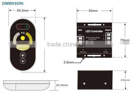 RF Color Temperature Adjustable Led Controller Thinker Lighting Electronic