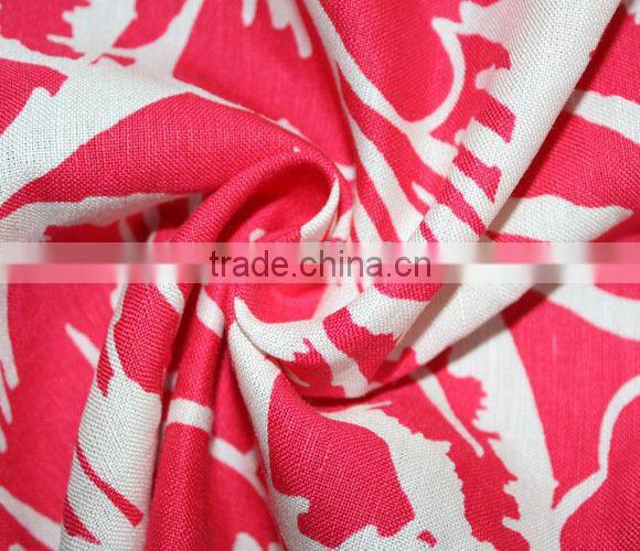 3024 30/2*14 47*58 53/54" Printed Linen Viscose Fabric