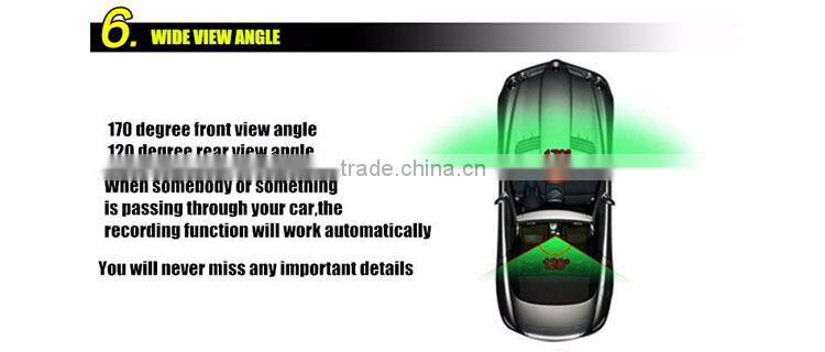 1080P Full HD 4.3 Inch Blue Screen Infrared Night Vision Dual Lens Visual Reversing Rearview Mirror Car DVR Camera Camcorder