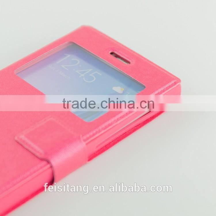 Made in china Flip stents leather with silicone cellphone cases Apply to 4.3 4.7 5.0 5.5 6.0 inch phones