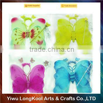 New fashion colorful cheap butterfly wings christmas fairy wings for girls