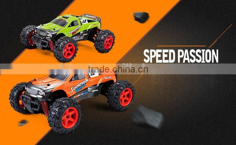 High speed rc toys 2.4G 4WD short truck rc car 1:24 buggy with 550 brush motor and 40km/h speed