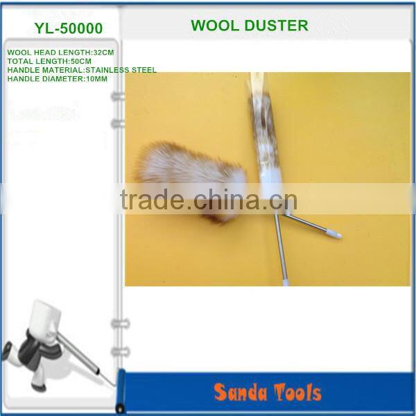 house cobweb cleaning lambwool duster with stainless steel handle