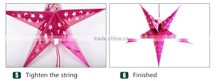 Star shape paper angle ornament for Christmas decoration