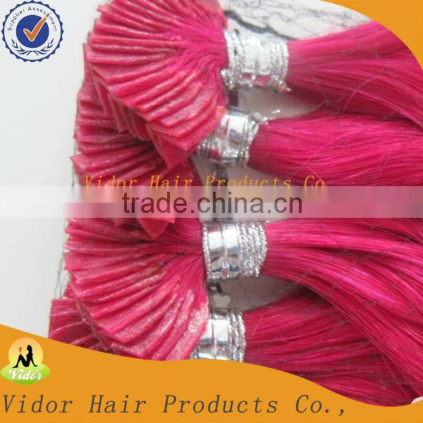 Wholesale Keratin Pre-boned V Tip Hair Extension / Cheap Human Remy V Tip Indian Hair