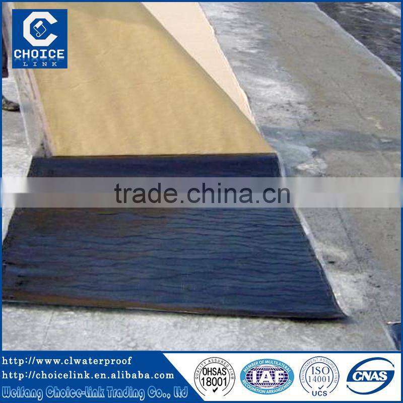 surface with aluminium self adhesive bitumen membrane width of 1m