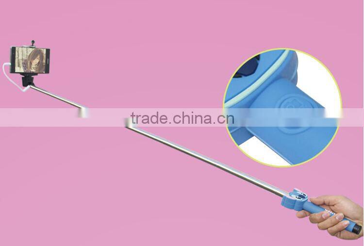 Fashionable Cheap cartoon selfie stick for mobile phone camera